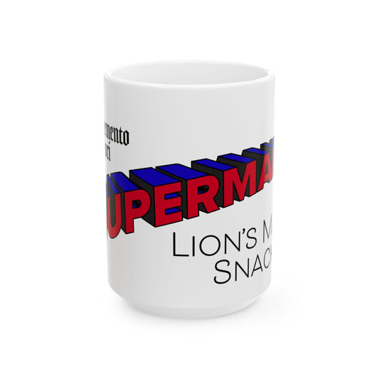 Supermane Lion's Mane Snacks Ceramic Mug